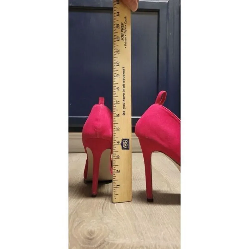 MM JULY Women's Red Faux Suede Pointed Toe Heels‎ US Size 10
